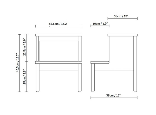 Form & Refine Stepstool oak white oil
